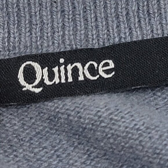 Quince Sweater Men L Blue Cashmere Preppy Career Holiday Minimalist Oversized - Picture 8 of 9